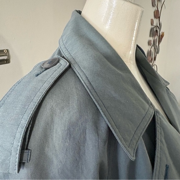 VTG London Fog 6P Blue Double Breasted Trench Coat Detachable Lining Thinsulate - Picture 11 of 16